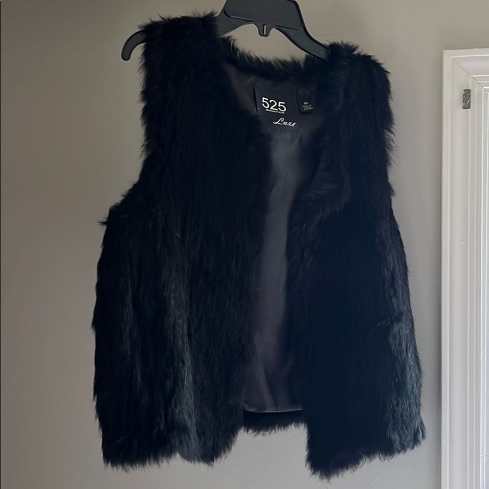 525 America Luxe rabbit fur vest